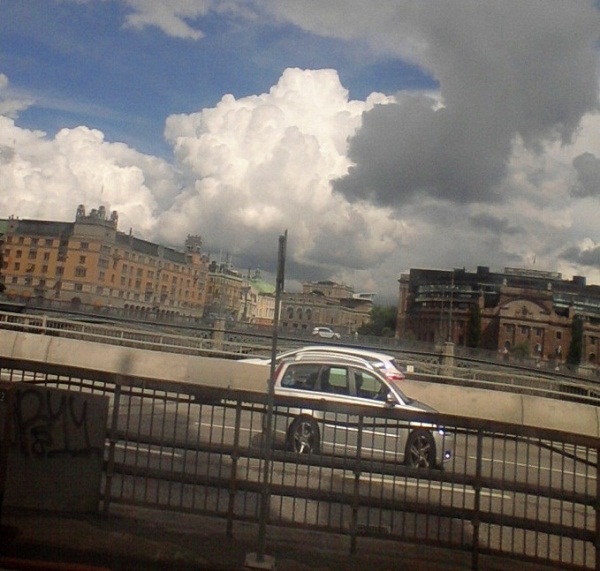 Stockholm lone rider's car